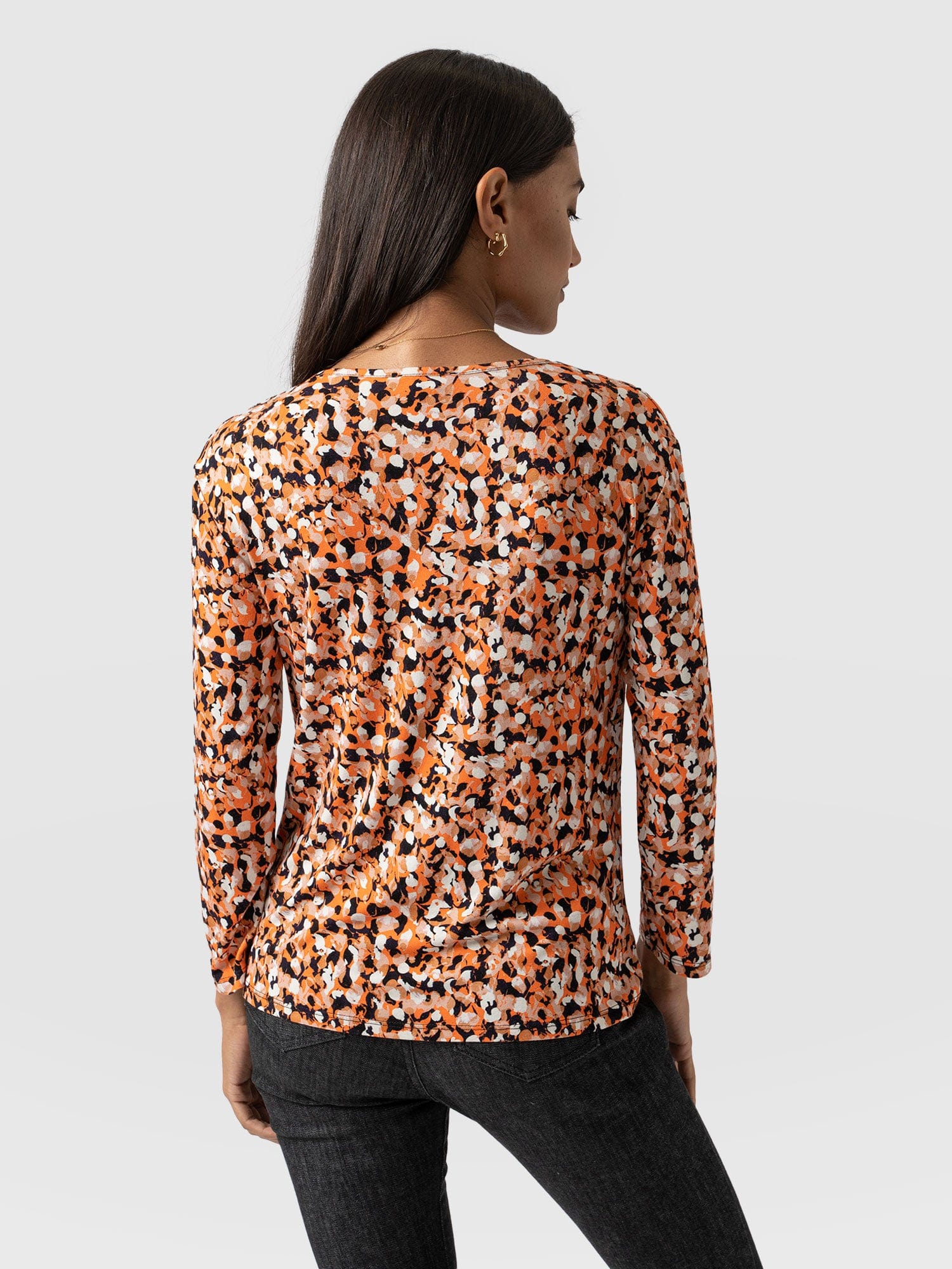 Cowl Neck Tee Long Sleeve - Flare